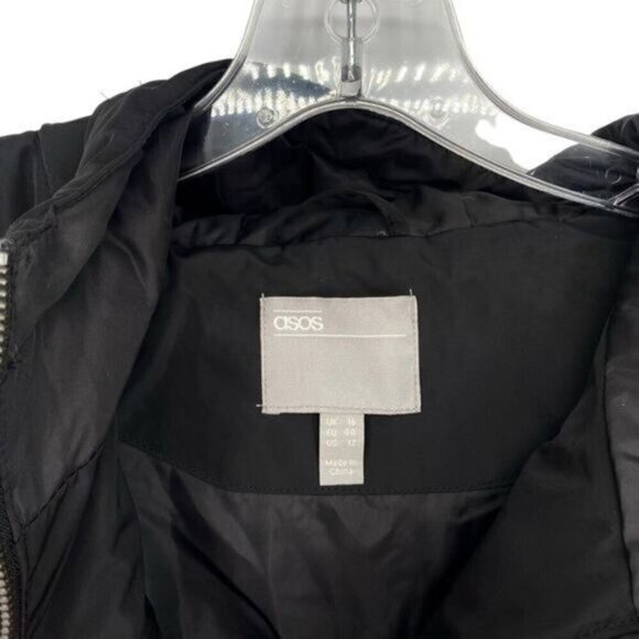 Asos Womens Black Puffer Coat Jacket Outdoor Winter - Picture 7 of 13